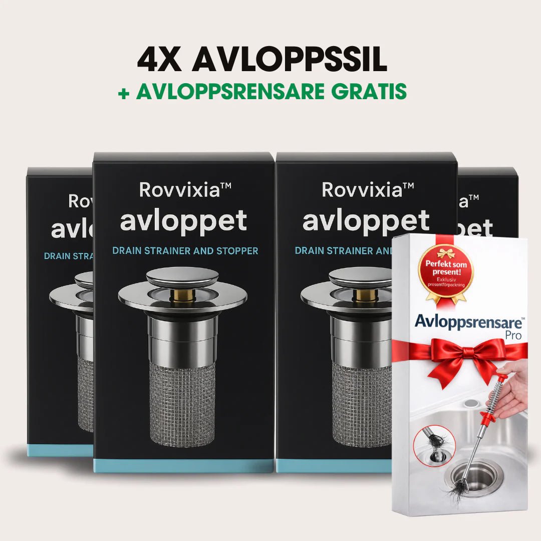 Rovvixia™ Avloppssil — Sluta med stopp en gång för alla - Universell handfatspropp