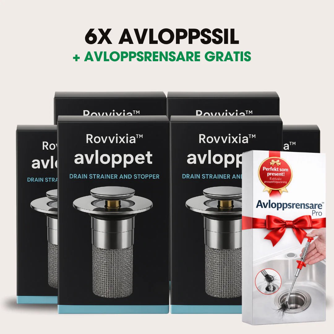 Rovvixia™ Avloppssil — Sluta med stopp en gång för alla - Universell handfatspropp